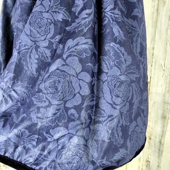 Rare Editions Rose Print Dress Blue Size 4 - Picture 8 of 9